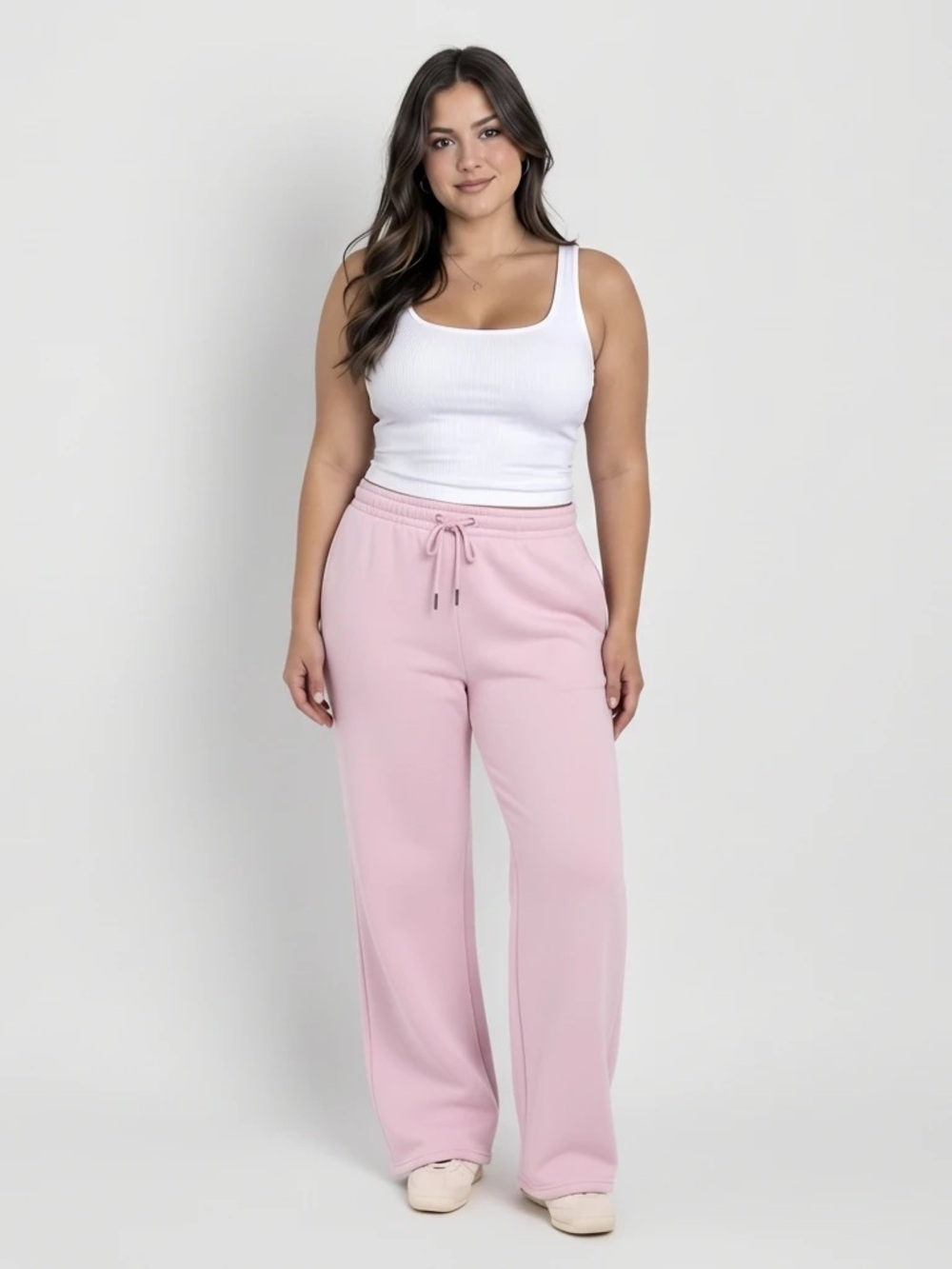 Abercrombie & Fitch Pink Wide-Leg Fleece Sweatpants Women’s Medium